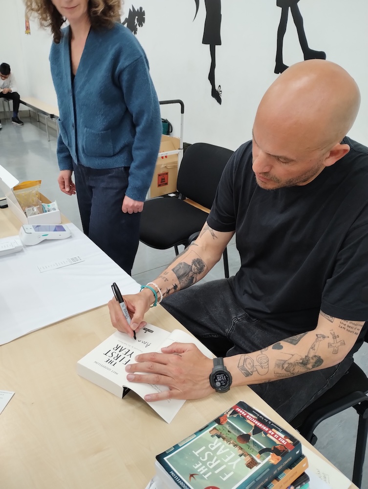 Author signing books